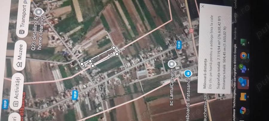 Teren de 7000 mp, în Brătășanca