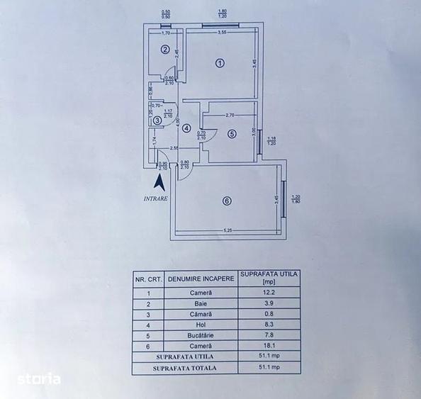 Apartament cu 2 camere decomandat în Nicolina