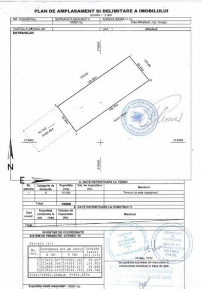 Vanzare teren 10.000mp Cornetu- Mihailesti - 1