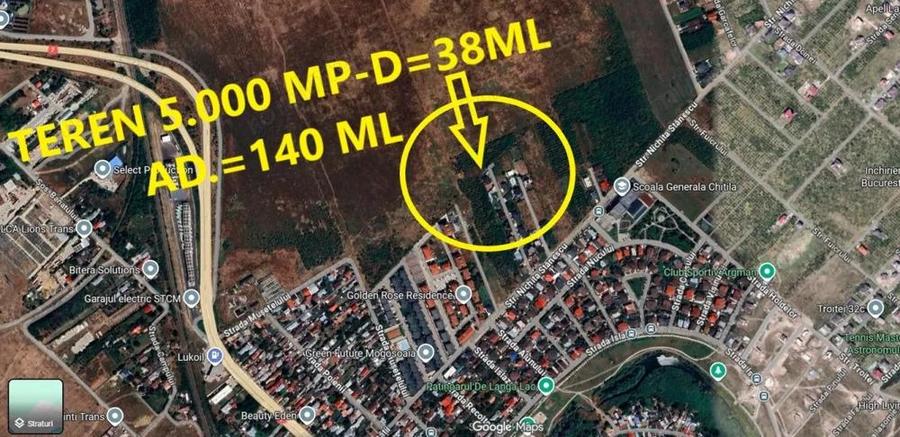 Mogosoaia-Teren 5.000 mp Str. Nichita Stanescu Pretabil Proiect Imobiliar - 2