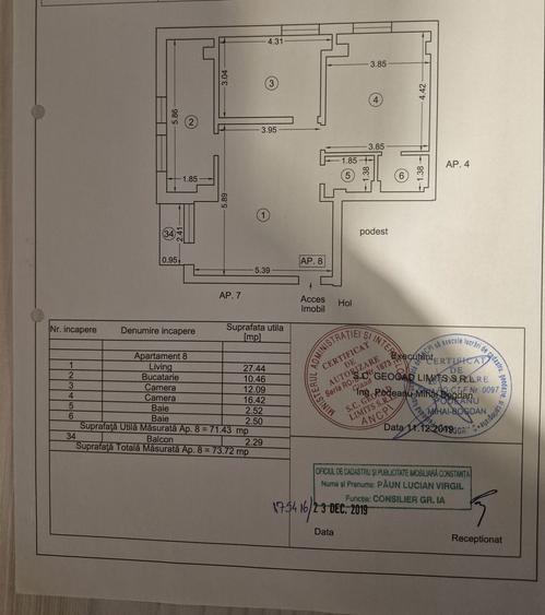 Apartament 3 camere, 74mp, Inel 1,mobilat, utilat, loc de parcare - 5