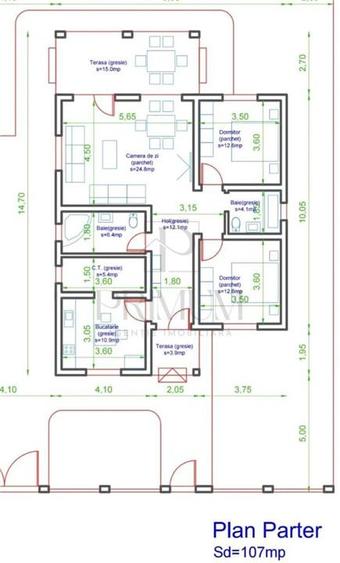 Casa individuala - teren 640 mp - zona linistita - 4