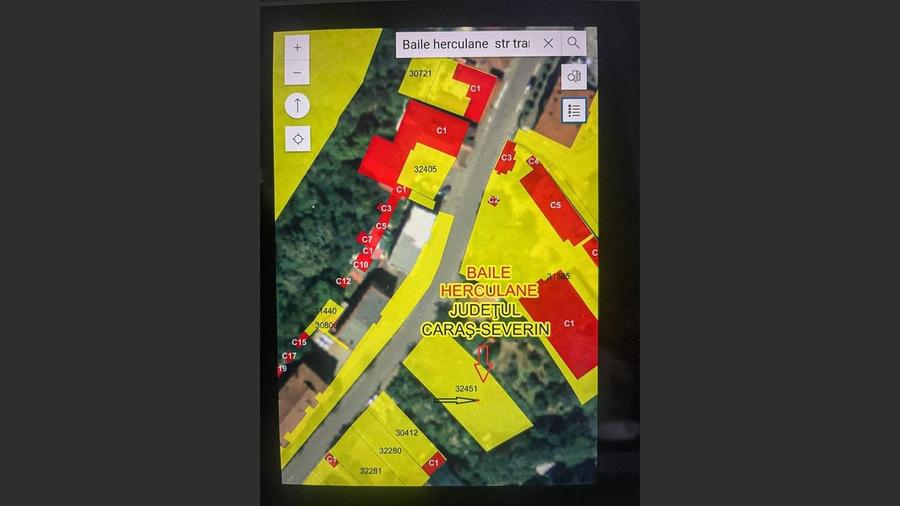 Teren intravilan central  Băile Herculane: 841 mp - 1