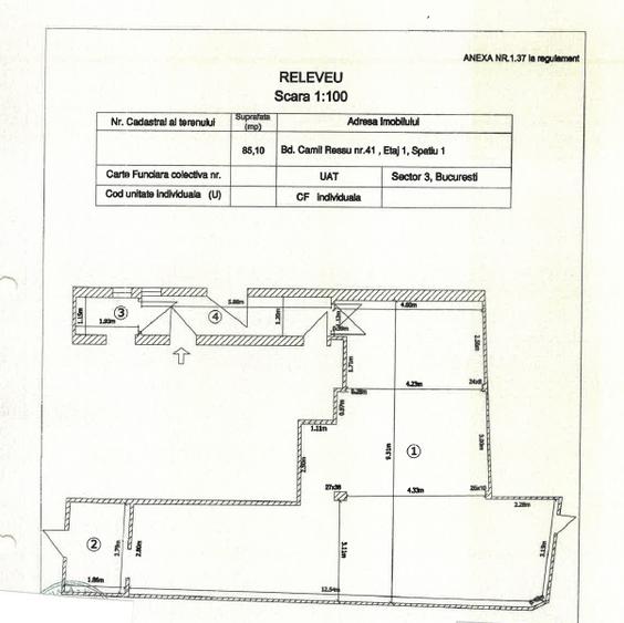 Spatiu Comercial de inchiriat, etaj 1 & 2, Bd.Camil Ressu nr. 41,Pret Negociabil - 15