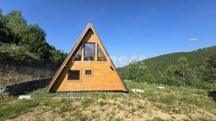 Cabana tip A-frame de vanzare cu CF Agroturistica I Plopi I Muntele Rece
