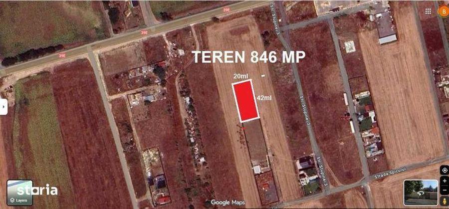 Teren de 846 mp, în Agigea