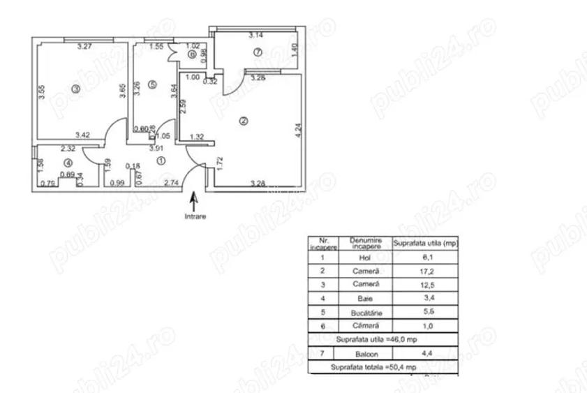 Vand apartament, 2 camere decomandat, Micro 19