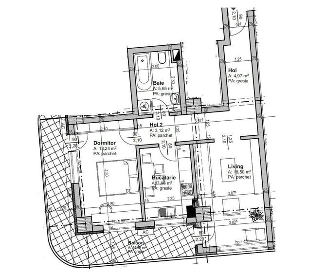 Apartament cu 2 camere decomandat în Tătărași
