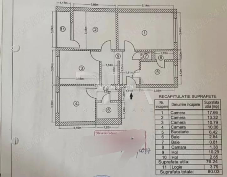 4 camere 3/4, anvelopat, 80mp, Drumul Taberei.