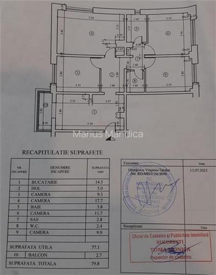 Apartament cu 4 camere decomandat în Titan