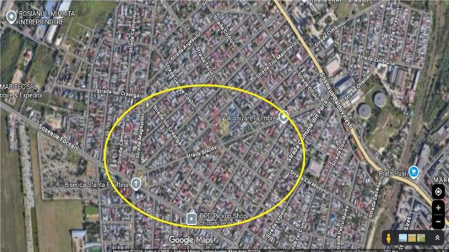 Teren 200 mp Intravilan Sos Focsani ^ Com Paris cadastru posibilitate utilitati - 1
