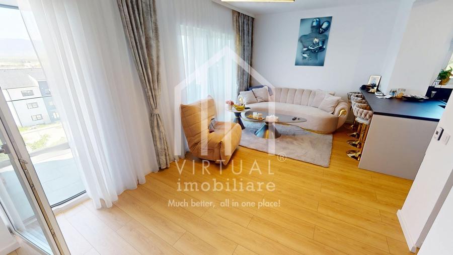 Ap cu 2 camere, 54mp utili, balcon, mobila, parcare, Cristian - 3