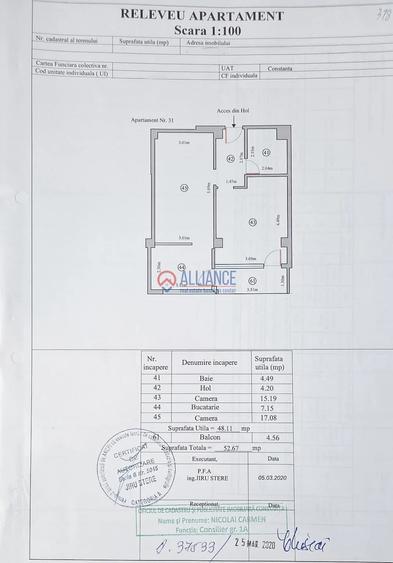 Apartament cu 2 camere decomandat în Tomis Nord