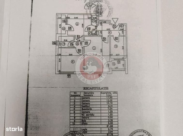Apartament cu 3 camere decomandat, mobilat în Titan