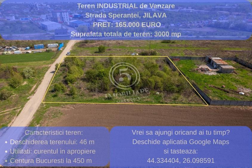 Teren Construcții intravilan de 3000 mp, în Jilava