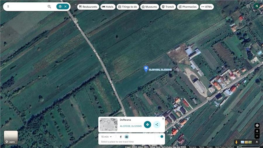 Teren de 8906 mp, în Dofteana