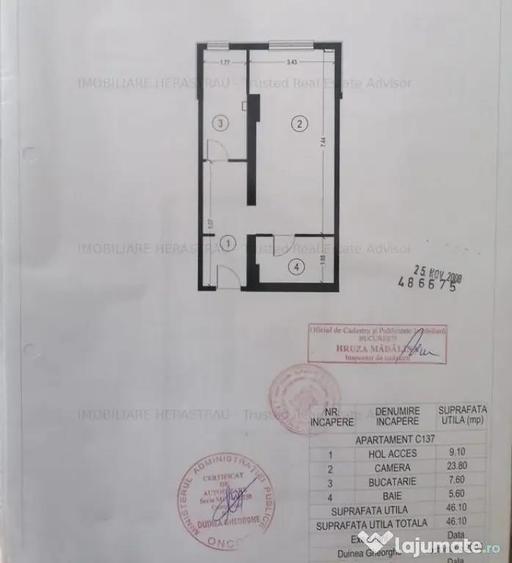 Garsonieră decomandată în Herăstrău