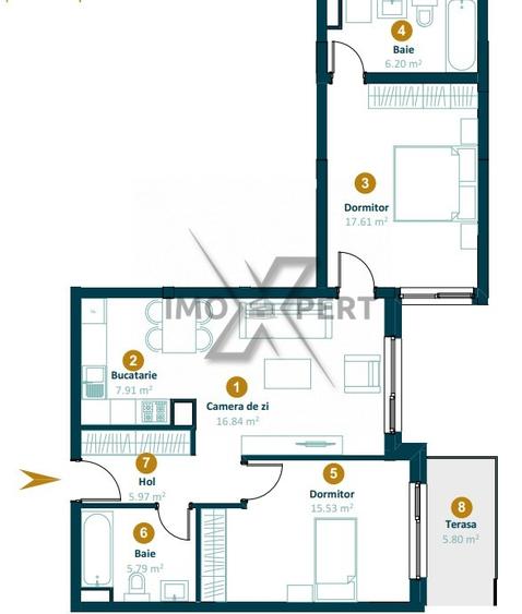 Oportunitate! Apartament 3 camere bloc nou zona Intre Lacuri - 3