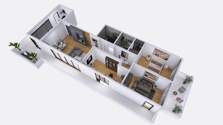 Dezvoltator, Tomis Plus, Palazu Mare, Elvila Apartament 4 camere - 1