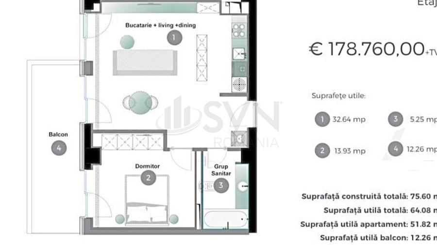 REA1020046 Aparatament modern  2 camere Iancu Nicolae I Cortina 126 - 1