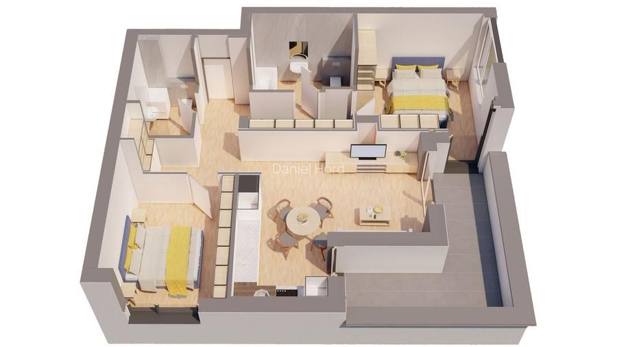 Penthouse NOU 3 camere - ARED LANGA AFI - direct de la dezvoltator