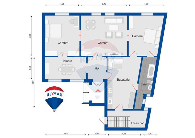 Apartament cu 4 camere de vanzare, Str. Sf. Apostol Andrei, Oradea - 2