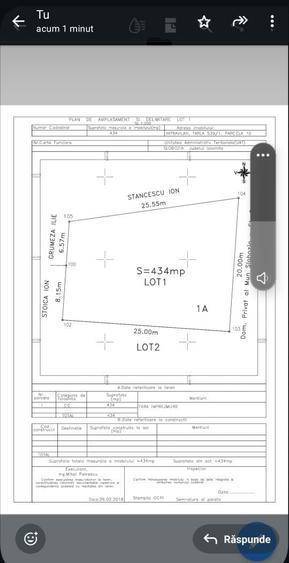 Vand teren intravilan ,strada Garii Noi, vis a vis de R.Comertului - 1