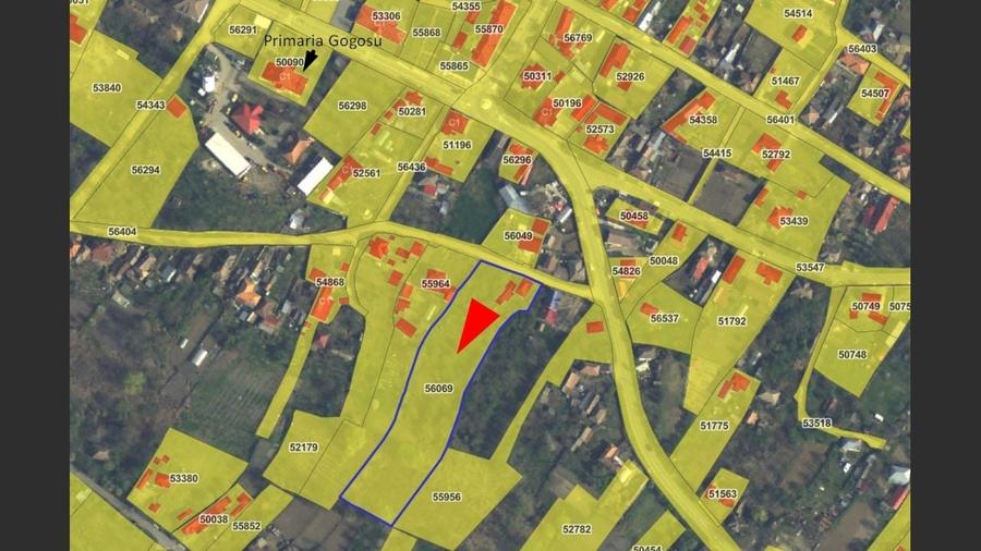 Casă cu teren 6.299 mp, central Gogosu, comision 0% - 4