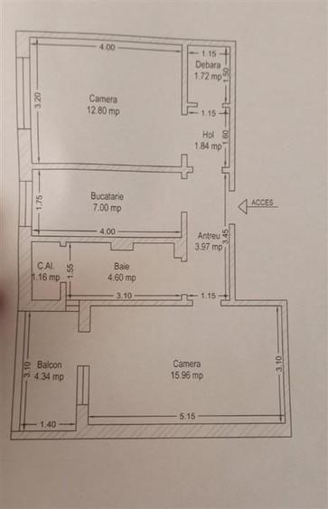 Apartament 2 camere. Zona Aurel Vlaicu. - 1