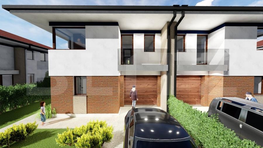 Casa moderna 192 mp, 5 camere, Living, Bucatarie, ansamblu premium - 2