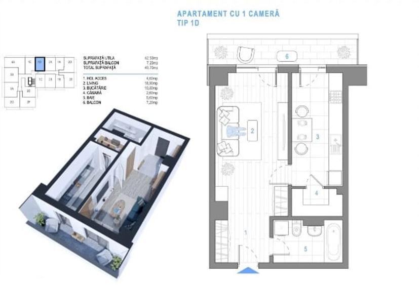 APARTAMENT CU 1 CAMERA , NICOLINA , BLOC NOU - 7