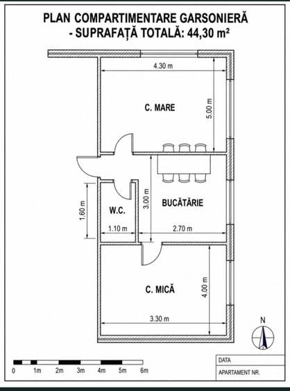 Apartament de vânzare format din 2 garsoniere suprafață 44,30mp - 6
