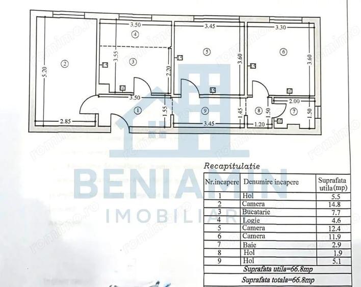 3 camere decomandat-Centrala termica-Parter-Mobilat si Utilat-Izolat - 2