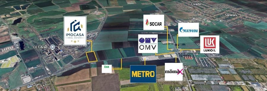 De vânzare teren extravilan 45.127 mp, Centura Arad, Metro/Momax/OMV. - 1