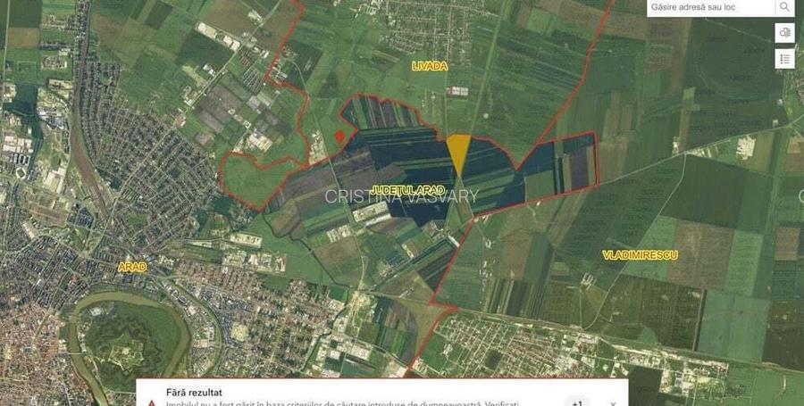 Teren de vanzare pentru proiect constructie case - Arad 6,74 ha