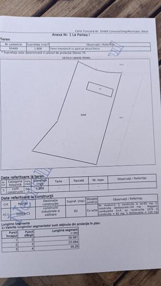 Vând teren  intabulat .intravilan ..construcție din beton - 1
