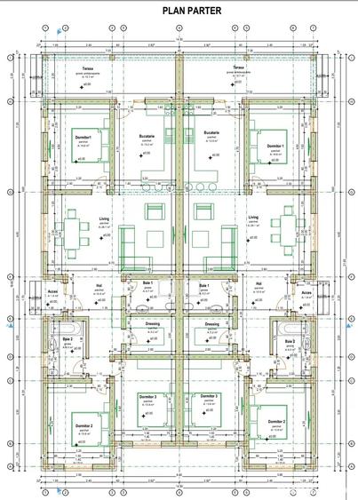 Casa duplex parter Giroc , 445mp teren fiecare jumatate , 114 mp utili - 2