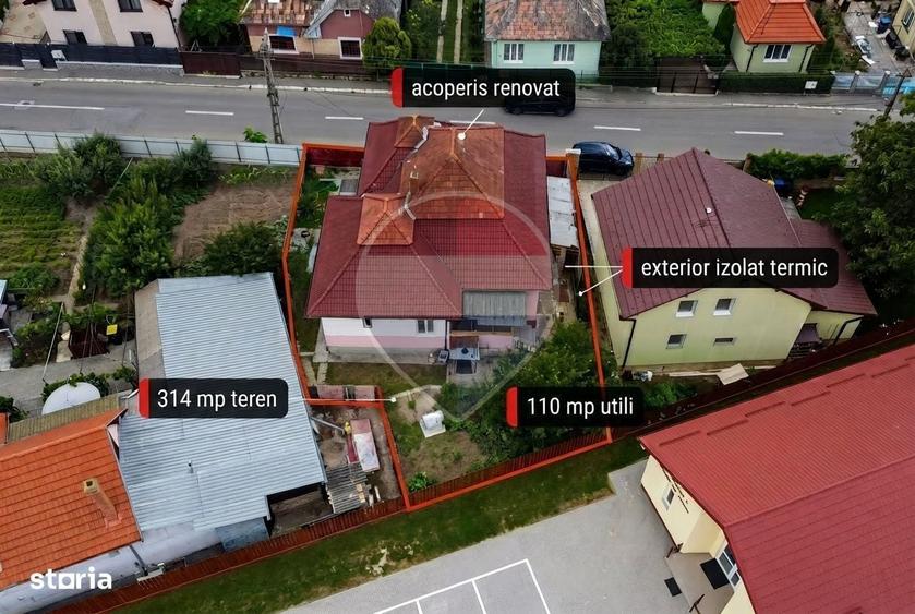 Casă cu 3 camere cu Teren 314 Mp în Central