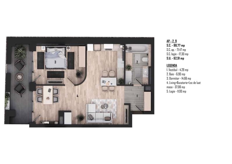 Apartament de vanzare Nr. 22 | Sophie Residence, Oradea - 6