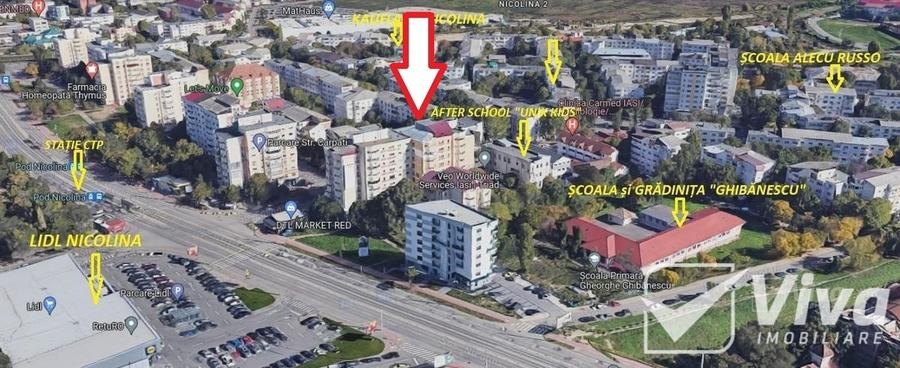 3 Camere-Decomandat, 67Mp, Bloc 1982, Etaj 8 – Nicolina- Lidl, Str. Clopotari - 1