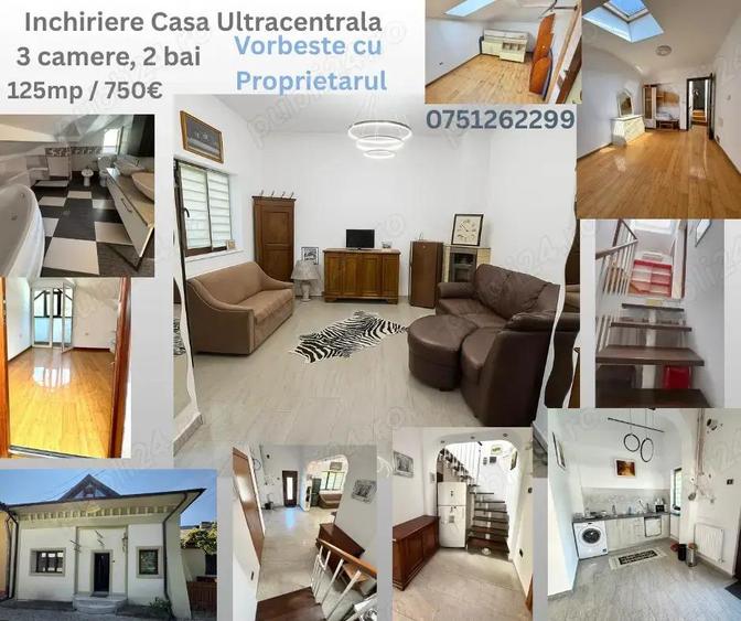 Casa ultracentrala de inchiriat 750 125mp ideala de familie & birou - 2