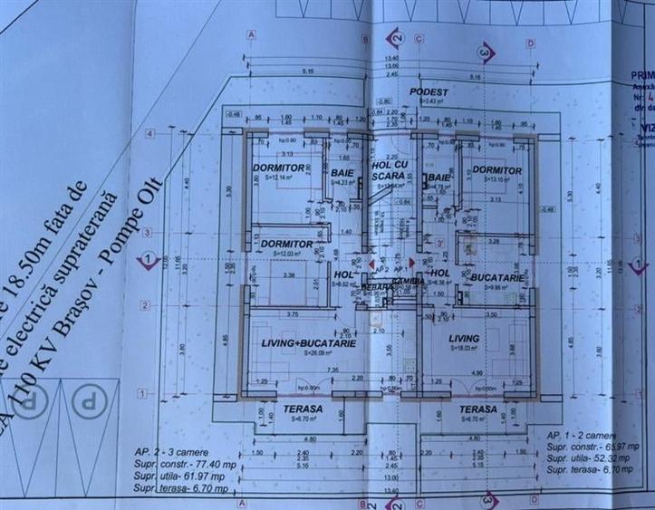 Teren cu bloc rezidential de vanzare,  P+1+M, 6 apartamente, investitie sigura, - 13