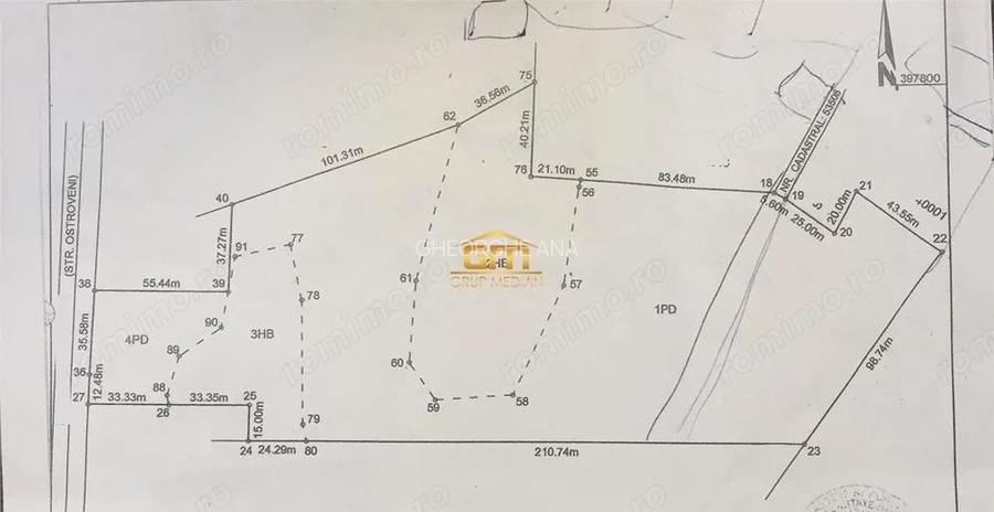 Teren 24054 mp, Ostroveni (Strand) Teren 24054 mp, Ostroveni (Strand)