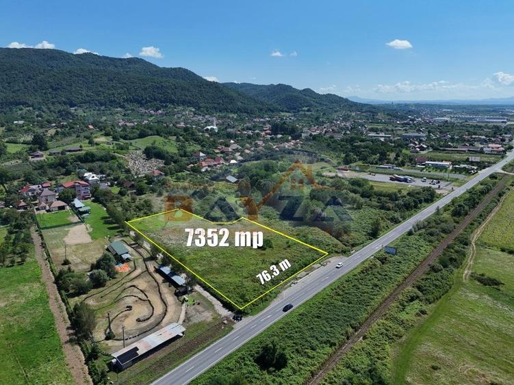 Teren intravilan 7352 mp, cu Deschidere 76.3 m la Șoseaua Națională - Cicârlău - 5