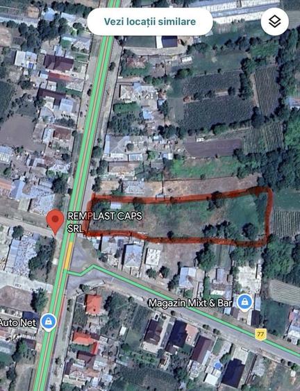 Teren intravilan 4310m2 Loc. Munteni deschidere 29m la E581 utilitati - 2