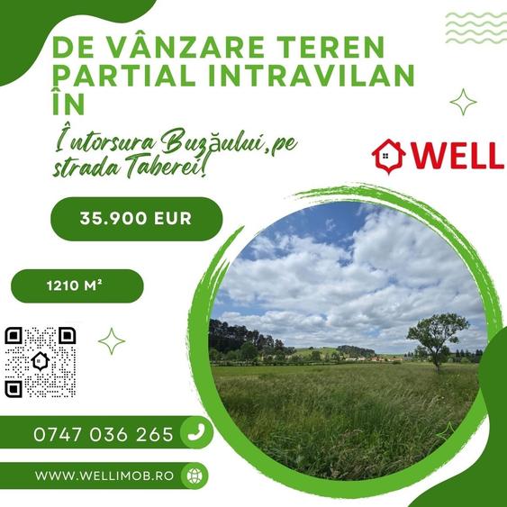 De vânzare teren partial intravilan în Întorsura Buzăului, pe strada Taberei! - 1
