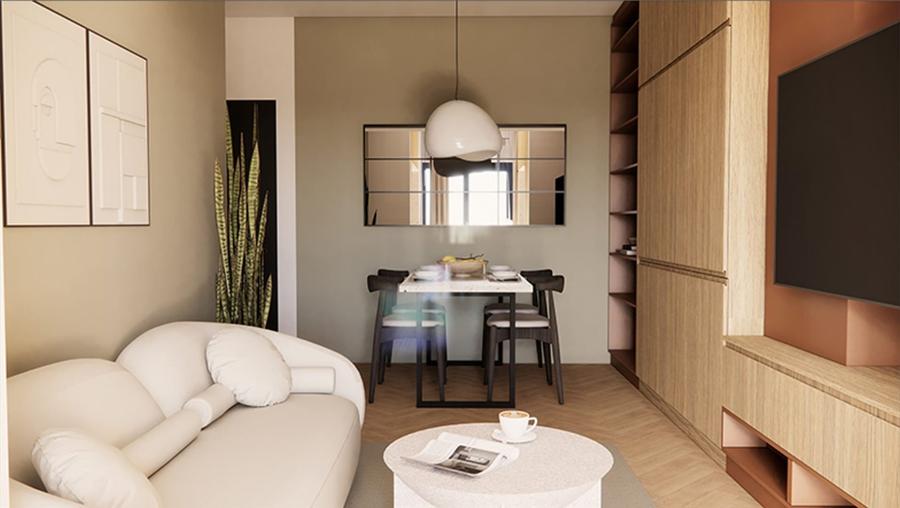 Apartament 2 camere tip studio cu bucatarie deschisa - 3