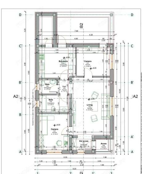 Casa Individuala la ro?u | 3 camere | 92 mp | Teren 563 mp | Baraban? | - 1