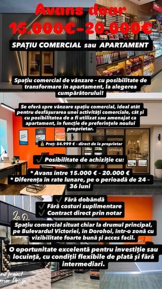 Apartament cu 3 camere semidecomandat în Central