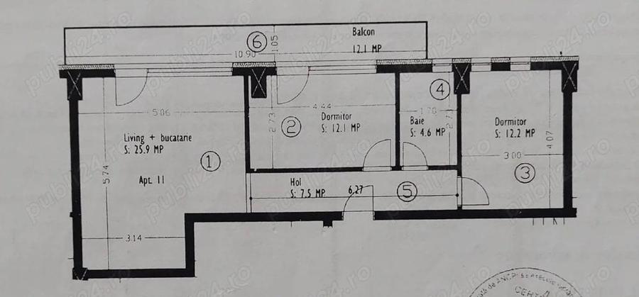 ap. 3 camere, bloc nou, zona Bulgaria - 1